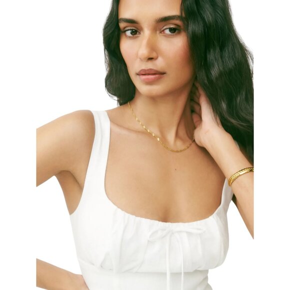 Reformation Balia linen dress + White + NWOT - Picture 11 of 13